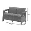 Corfu love seat limited edition kerti kanapé barna színben