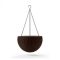 Hanging Sphere függesztett virágtartó Whiskey barna színben