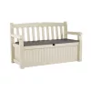 Eden Garden Bench pad és tároló, barna-beige színben