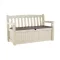 Eden Garden Bench pad és tároló, barna-beige színben