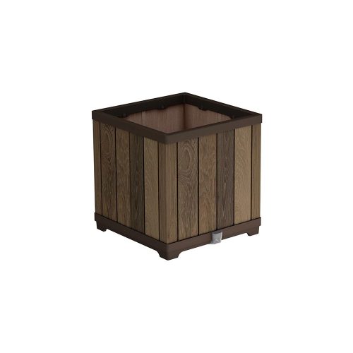 Deco szögletes műanyag virágláda 61 L dió