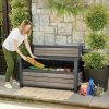 Decocoat műanyag kerti pad/tároló 227 L kőris