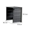Hide away kültéri szemetes tároló - kiegészító elem 240 L szürke
