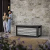 Decocoat műanyag kerti láda 630 l viharszürke
