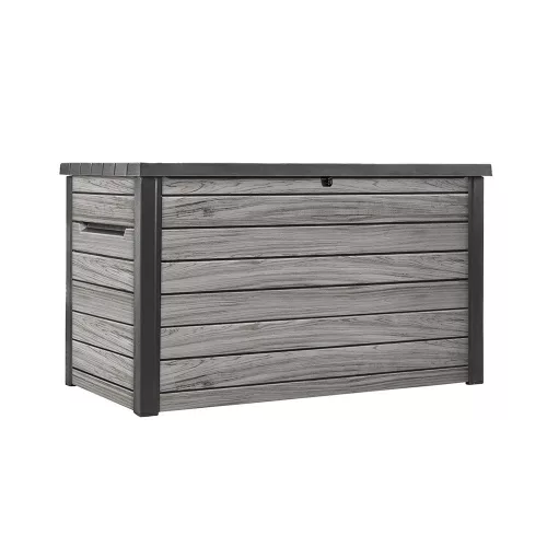 Decocoat műanyag kerti láda 870 l viharszürke
