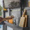 Bar-b-q gazebo műanyag kerti pavilon dió-szürke