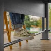 Bar-b-q gazebo műanyag kerti pavilon dió-szürke