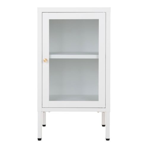 Dalby vitrin, 1 ajtó, acél, fehér 38x35x70 cm