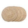 Bombay asztali alátét, jutafonat, natúr, kerek 38 cm 4 db