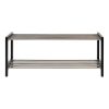 Padova cipőtartó fekete fa, 2 polc in steel 78x34 cm