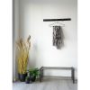 Padova cipőtartó fekete fa, 2 polc in steel 78x34 cm