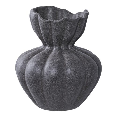 Váza, kerámia, fekete ø17,2x19,4 cm