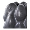 Váza, kerámia, fekete, 14x15x19 cm
