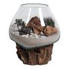 San Marino vízcsepp asztali dekoráció, teak fa/üveg, 20 cm