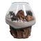 San Marino vízcsepp asztali dekoráció, teak fa/üveg, 20 cm
