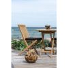 San Marino vízcsepp asztali dekoráció, teak fa/üveg, 15 cm