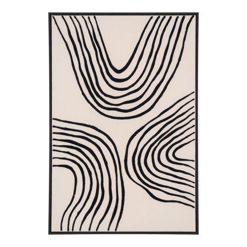 Lipari vászon nyomat, fekete/bézs, No.2 60x90 cm