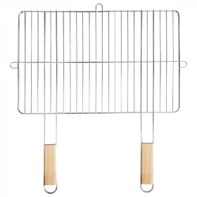 Szögletes grillrács fa fogantyúval 57x51 cm