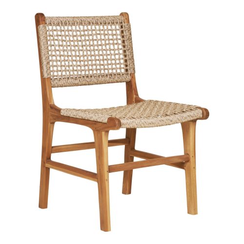 Derby étkezőszék, teakfa/polyrattan, natúr