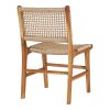 Derby étkezőszék, teakfa/polyrattan, natúr