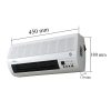 Thira elektromos fali fűtőtest 1000W/2000W, modern vezérlőpanellel és ventilátoros légáramlás funkcióval