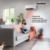 Thira elektromos fali fűtőtest 1000W/2000W, modern vezérlőpanellel és ventilátoros légáramlás funkcióval