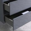 Cube Fürdőszobabútor 100 cm kerámia mosdóval 2 fiókos tükörrel 60x100 cm antracit szürke