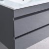 Cube Fürdőszobabútor 80 cm kerámia mosdóval 2 fiókos tükörrel 60x80 cm antracit szürke