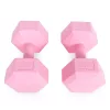 Hex súlyzó szett 2x5 kg rózsaszín