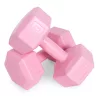 Hex súlyzó szett 2x5 kg rózsaszín