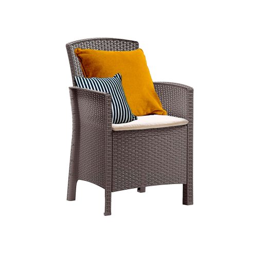 Lima műrattan karfás szék cappuccino