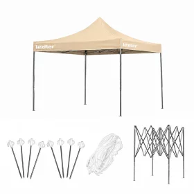 Összecsukható kerti pavilon 3x3 m bézs