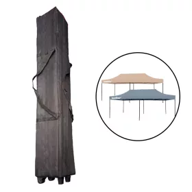 Kerti pavilon táska kerékkel 3x6 m fekete
