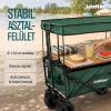 Összecsukható prémium kerti strandkocsi tetővel asztallal zöld