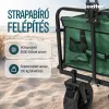 Összecsukható prémium kerti strandkocsi tetővel szürke