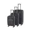 TraveLux Light gurulós bőrönd szett fekete
