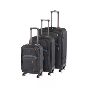 TraveLux Light gurulós bőrönd szett fekete