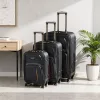 TraveLux Light gurulós bőrönd szett fekete