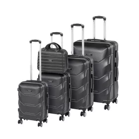TraveLux Max XXVI gurulós bőrönd szett fekete