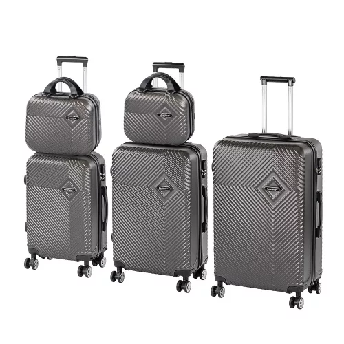 TraveLux Pro gurulós bőrönd szett szürke