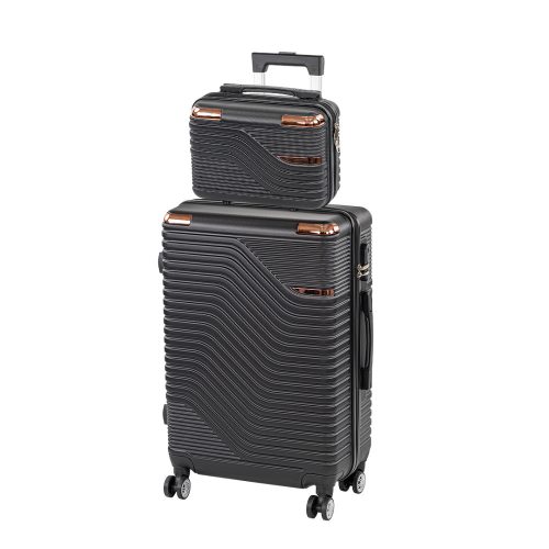 TraveLux Urban IV gurulós bőrönd szett fekete