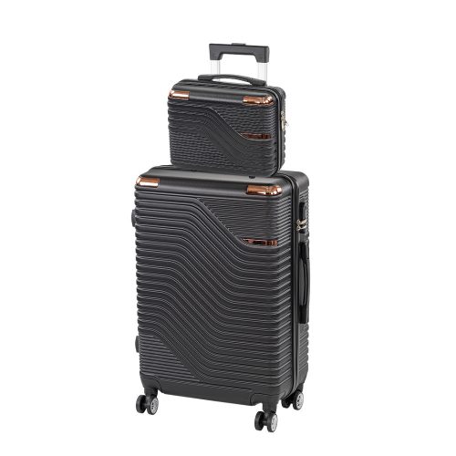 TraveLux Urban VII gurulós bőrönd szett fekete