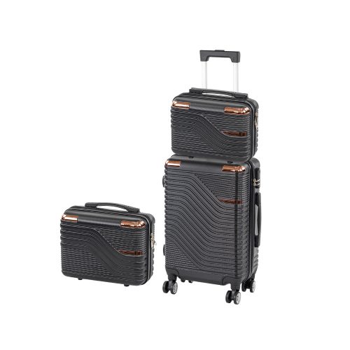 TraveLux Urban XII gurulós bőrönd szett fekete
