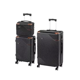 TraveLux Urban XIX gurulós bőrönd szett fekete