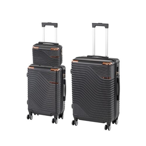 TraveLux Urban XV gurulós bőrönd szett fekete