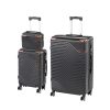 TraveLux Urban XVI gurulós bőrönd szett fekete