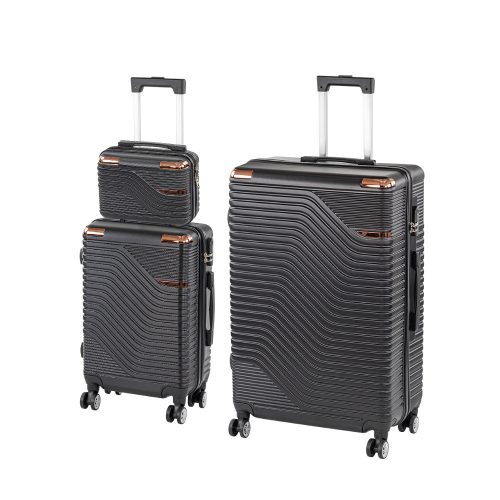 TraveLux Urban XVI gurulós bőrönd szett fekete