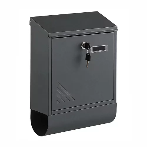Homepost kültéri postaláda újságtartóval névtáblával zárható szürke