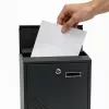 Homepost kültéri postaláda újságtartóval névtáblával zárható szürke