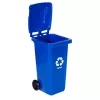 Hulladéktároló készlet 5x120L-es kék, zöld, sárga, fekete, barna, gumikerekekkel